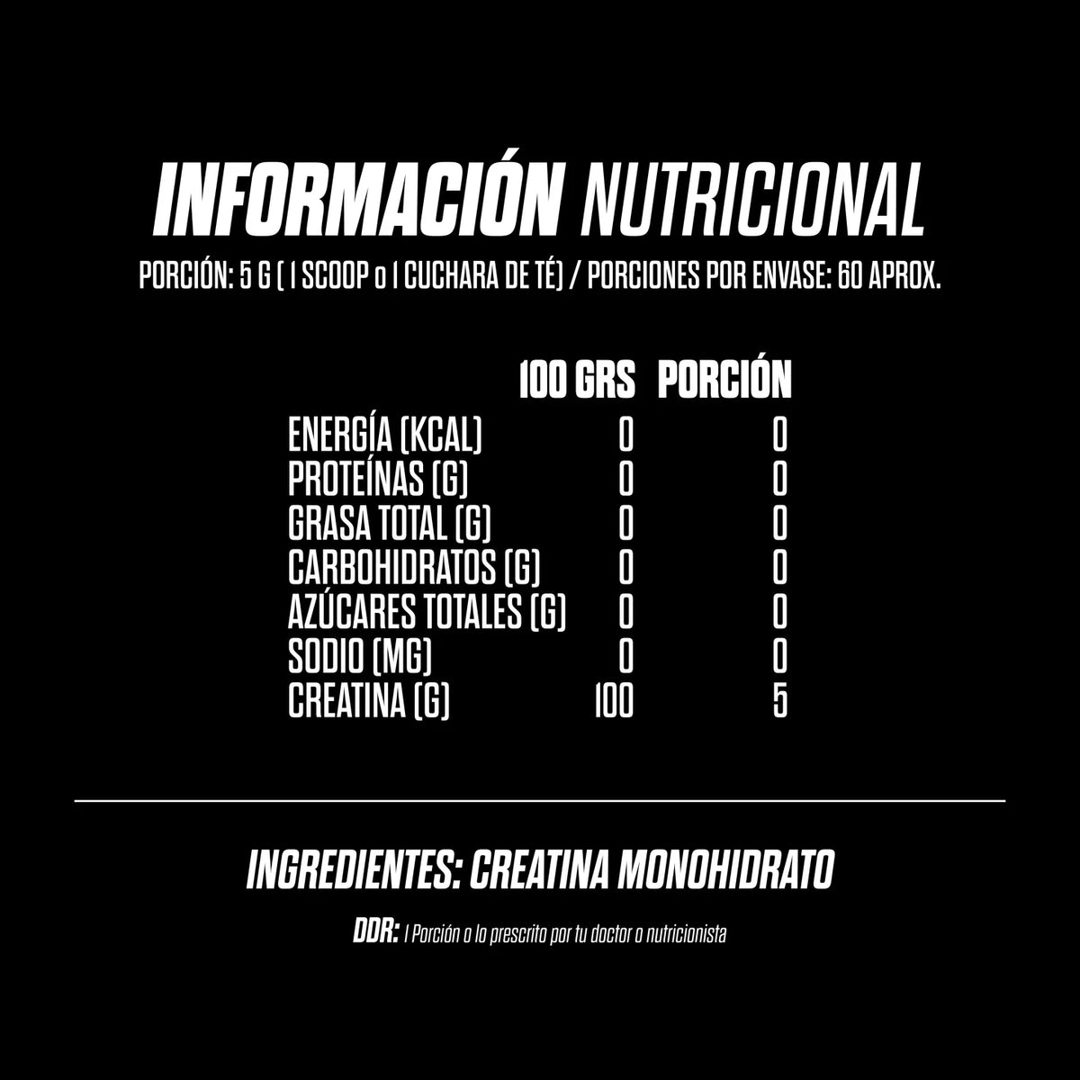 Creatina Monohidratada 300g - GoHard
