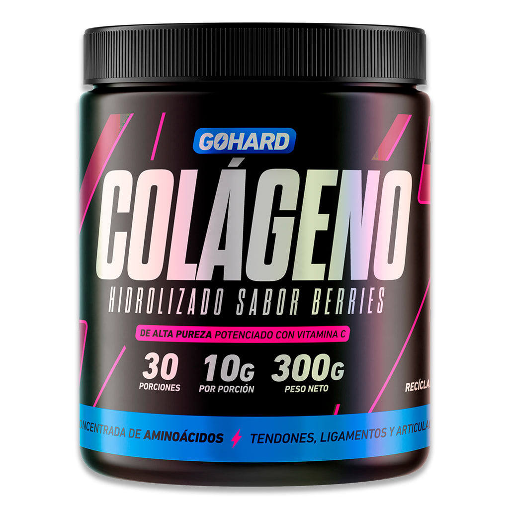 Colágeno Hidrolizado + Vitamina C sabor Berries 300 gr - GoHard