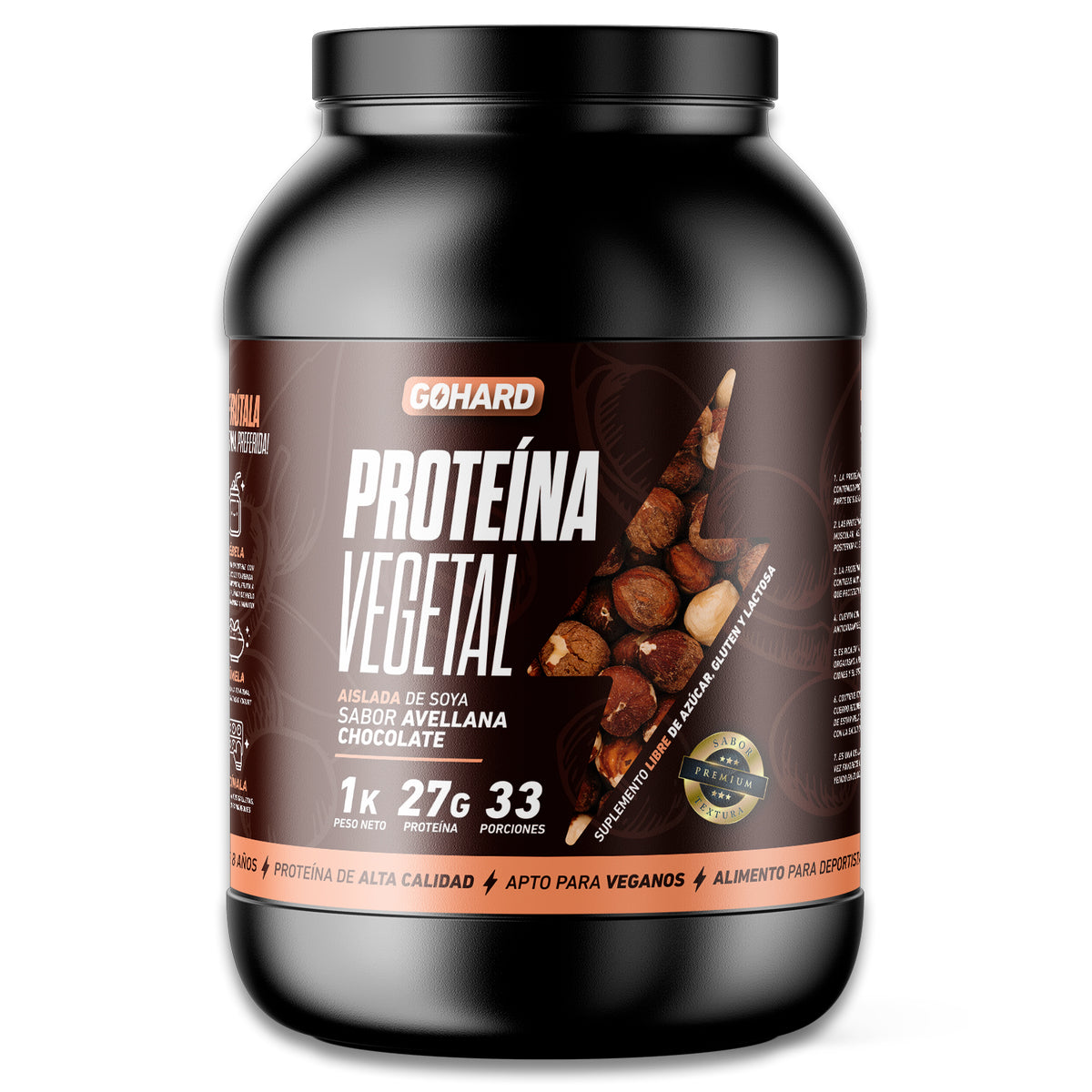 Proteína Vegetal Sabor Avellana Chocolate  - GoHard