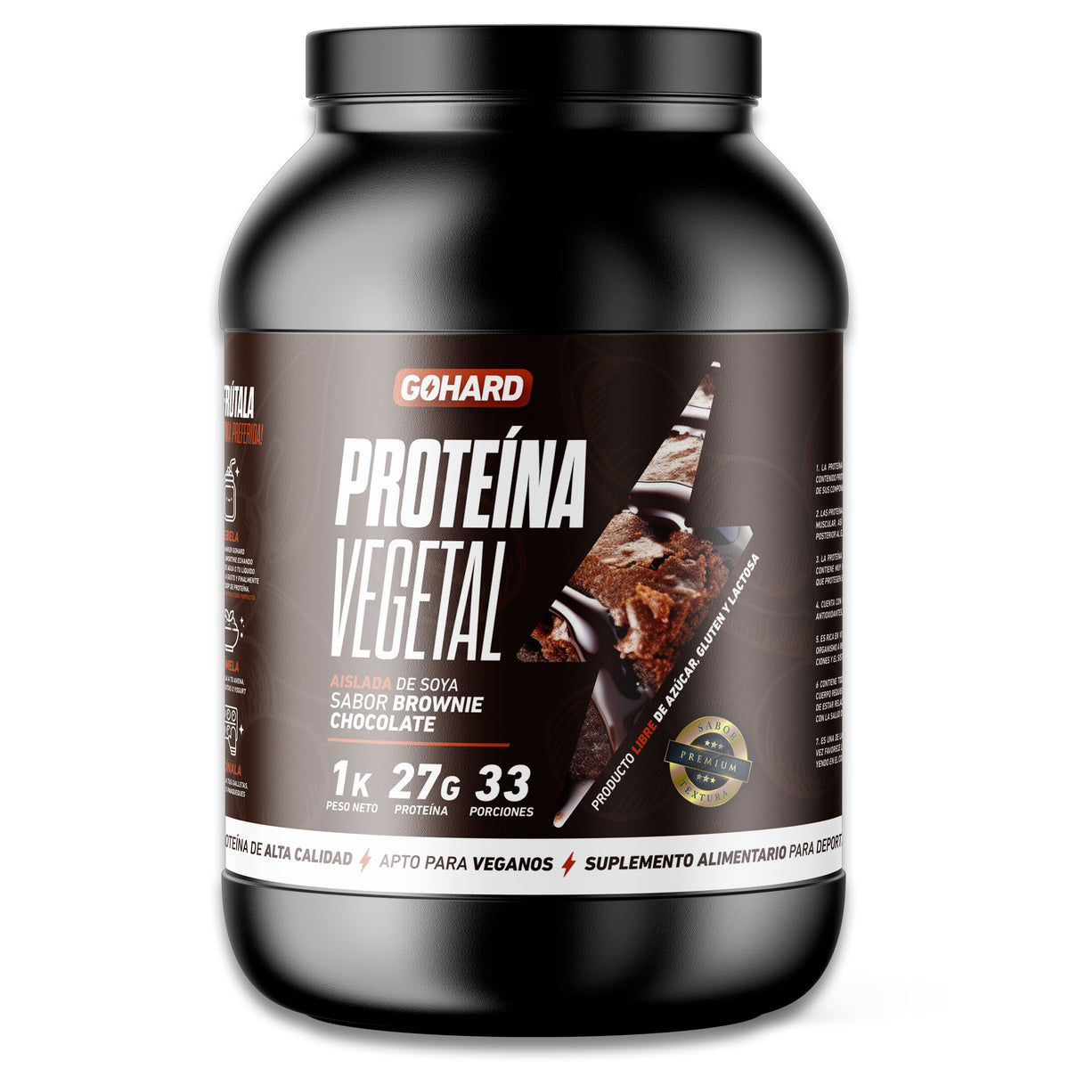 Proteína Vegetal Sabor Brownie Chocolate - GOHARD
