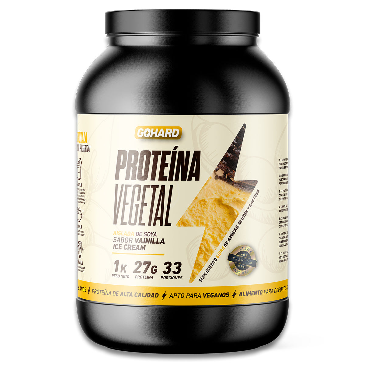Proteína Vegetal Sabor Vainilla ICE CREAM - GoHard